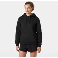 Black Helly Hansen women's hoodie, size XS, with drawstring hood and kangaroo pocket.