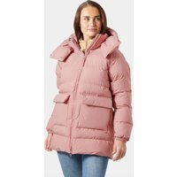 Pink Helly Hansen Women's Ellie Puffy Parka XS with large hood, front zipper, and two front pockets.