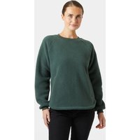 Green Helly Hansen women's teddy sweater, XL, with long sleeves and crew neck.
