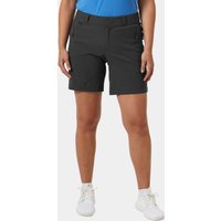 Grey Helly Hansen women's deck shorts with front pockets, tailored fit, and knee-length design.
