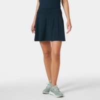 Navy Helly Hansen women's skort with elastic waistband, flared hem, and integrated shorts, size XL.