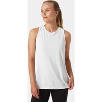White Helly Hansen women's tank top with LIFA® Active fabric, sleeveless design, and subtle logo on the hem.