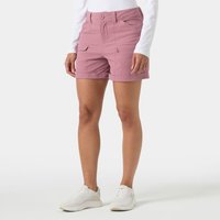 Pink Helly Hansen women's shorts with belt loops, front pockets, and button closure.