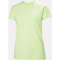 Green Helly Hansen women's T-shirt, short sleeves, crew neck, small logo on chest, size L.
