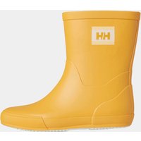 Yellow Helly Hansen women's Nordvik 2 lightweight wellies with HH logo, size 5, featuring a sleek, mid-calf design.