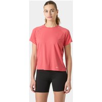 Pink Helly Hansen women's T-shirt, short sleeves, crew neck, lightweight fabric, size M.