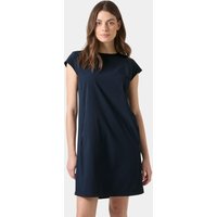 Navy Helly Hansen Women's Thalia Shift Dress, short-sleeved, knee-length, with a relaxed fit and round neckline.