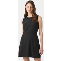 Black sleeveless dress, fitted waist, knee-length, round neckline, by Helly Hansen, size XS.