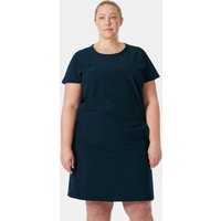 Navy Helly Hansen women's summer dress, short sleeves, round neckline, knee-length, size XS.