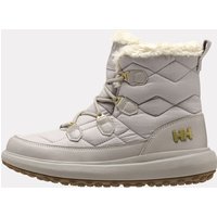 Black Helly Hansen Willetta 2.0 women's winter boots, insulated, quilted design, faux fur lining, size 7.5.
