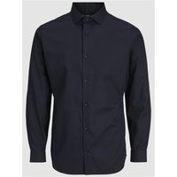 Black Jack & Jones Bla Parker shirt, long sleeves, button-up front, classic collar, size S.