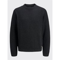 Black Jack & Jones Dover knit crew neck sweater, ribbed texture, long sleeves, medium size.
