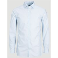 Cashmere blue Jack & Jones Parker shirt, long sleeves, button-down front, classic collar, size XL.