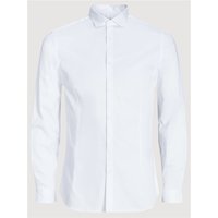 White Jack & Jones Premium slim fit shirt, long sleeves, button-down collar, size XL.
