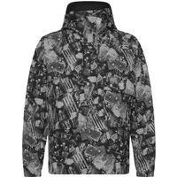 Black and gray camo-patterned Lyle & Scott Smock jacket with hood and front pocket.