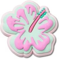 Jibbitz Crocs Turquoise and Pink Hibiscus - image 2