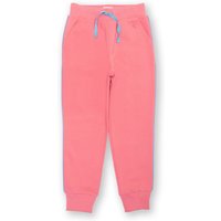 Pink joggers for girls with blue drawstring, elastic waistband, and cuffs, designed for age 3 years.