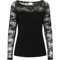 Lace boat neck t-shirt for women KAFFE - image 2