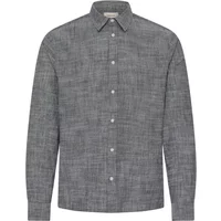 Gray long sleeve blouse Blend Daris with button-up front and textured fabric.