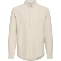 Beige long sleeve shirt with button-down collar and front buttons, by Casual Friday Anton BD Fil A Fil.