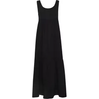 Loose-fitting black maxi dress by Ichi Accessories with sleeveless design and flowing silhouette.