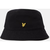 Black Lyle & Scott bucket hat with yellow eagle logo on front, soft brim, and stitched detailing.