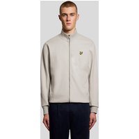 Pink Lyle & Scott men's cotton blend track jacket with front zipper and embroidered logo on chest.
