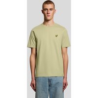 Green Lyle & Scott men's cotton crew neck t-shirt with embroidered logo on chest.