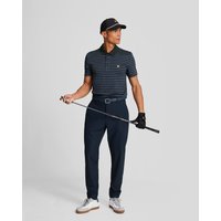 Dark navy Lyle & Scott men's golf trackies, lightweight, tapered fit, elastic waistband, subtle logo on left thigh.