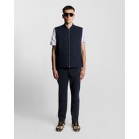 Dark navy straight leg chinos for men by Lyle & Scott, featuring a classic fit and subtle stitching.