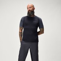 Black men's GV500 Foyle Tech Tee by Endura, short sleeves, lightweight fabric, subtle logo on chest.