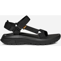 Black men's TEVA Hurricane XLT3 sandals with adjustable straps and rugged sole, size 9.