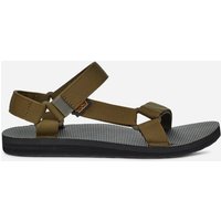 Men's TEVA Original Universal Sandals, Dark Olive, Size 10, with adjustable straps and black sole.