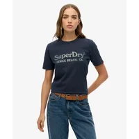 Metallic Casual T-shirt for Women Superdry Venue - image 3