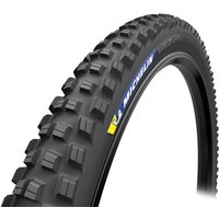 Black Michelin Wild AM2 27.5" MTB tyre with knobby tread pattern and blue-yellow logo on the sidewall.