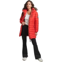 Mid-lengthHooded Puffer Jacket with fake fur for women Superdry - image 2