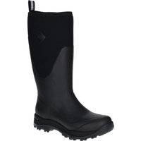 Black Muck Boots Outpost Mens Tall Boots, UK 9, with rugged sole and pull tab, waterproof design.