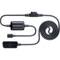 Black Nextbase Piqo Quick Connect OBD cable with coiled design and rectangular connectors.
