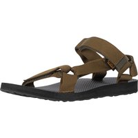 Brown Teva Original Universal Sandals with adjustable straps and black textured sole.