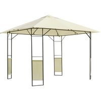 Cream Outsunny 3x3m garden gazebo with metal frame and water-resistant PE canopy, ideal for parties and BBQs.