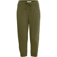 Olive green women's b.Young Pandina 2 sweatpants with drawstring waist and cuffed ankles.