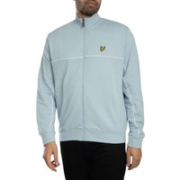 Light blue full zip track jacket with white piping and Lyle & Scott logo on chest.