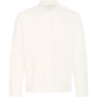 White piqué cardigan with long sleeves, button-up front, and ribbed cuffs by Casual Friday Edstrom.