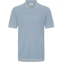 Light blue Polo Blend Ditmer shirt with short sleeves, buttoned collar, and ribbed cuffs.