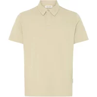 Beige short-sleeve polo shirt by Casual Friday, featuring a classic collar and button placket.
