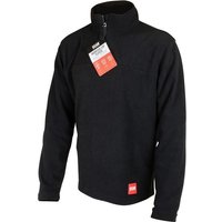 Black Scan 1/4 zip fleece jumper, XL, with high collar and red logo tag on hem.