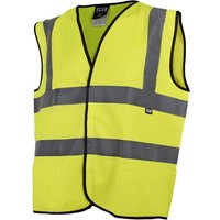 Yellow Scan UC801 hi-vis waistcoat, medium size, with reflective grey stripes and black trim.