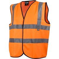 Orange Scan UC801-O Hi-Vis Waistcoat, size XXXL, with reflective silver stripes and black trim.