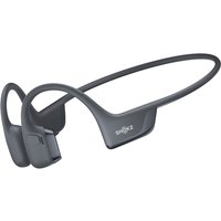 Black Shokz Openrun Pro 2 bone-conducting headphones with sleek wraparound design and branded logo on the side.