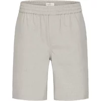 Beige "Short Casual Friday Samos" with elastic waistband, knee-length, lightweight fabric, and minimalist design.